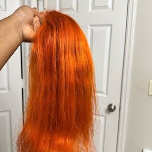 (NEW) Vibrant Ginger human hair, lace frontal